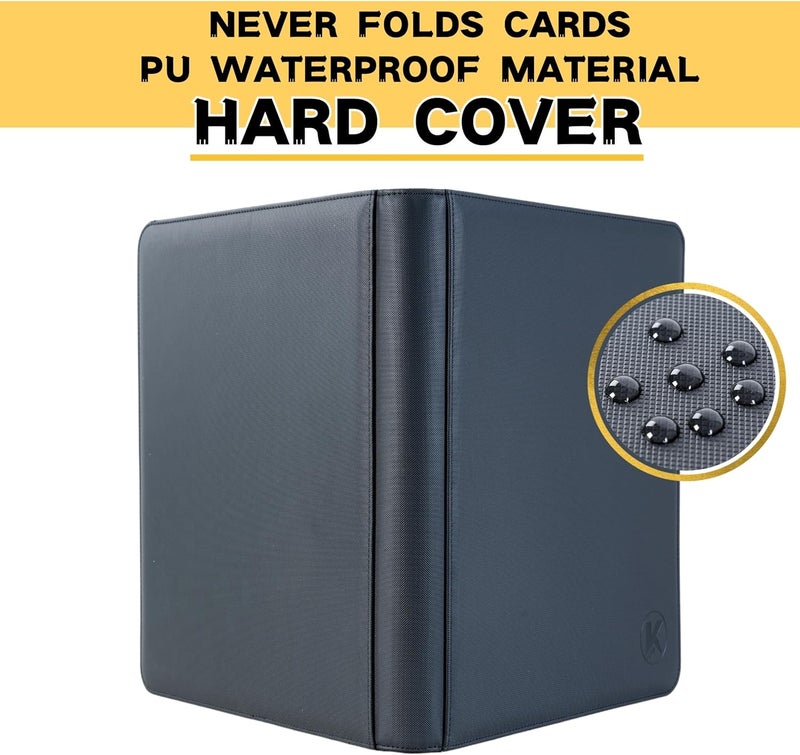 KUOOKING 1000+ Pockets Trading Card Binder, 16-Pocket Card Ablum Compatible with MTG,Sports Cards & Other Standard Size Trading Cards (Black) - Image 4